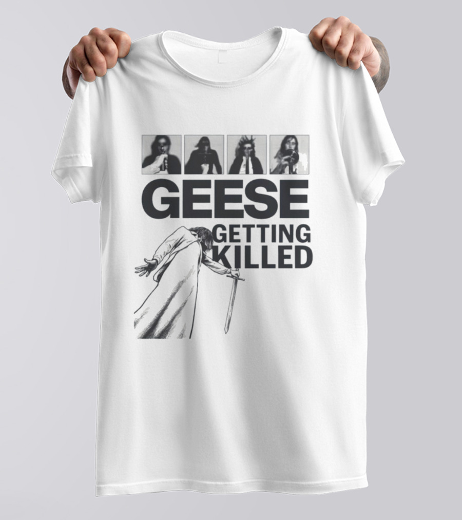 Geese Getting Killed Band Album Cover Style T-Shirt