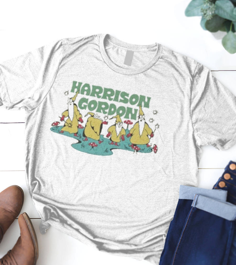 Harrison Gordon Wizard Figures With Star Wands And Mushrooms T-Shirt