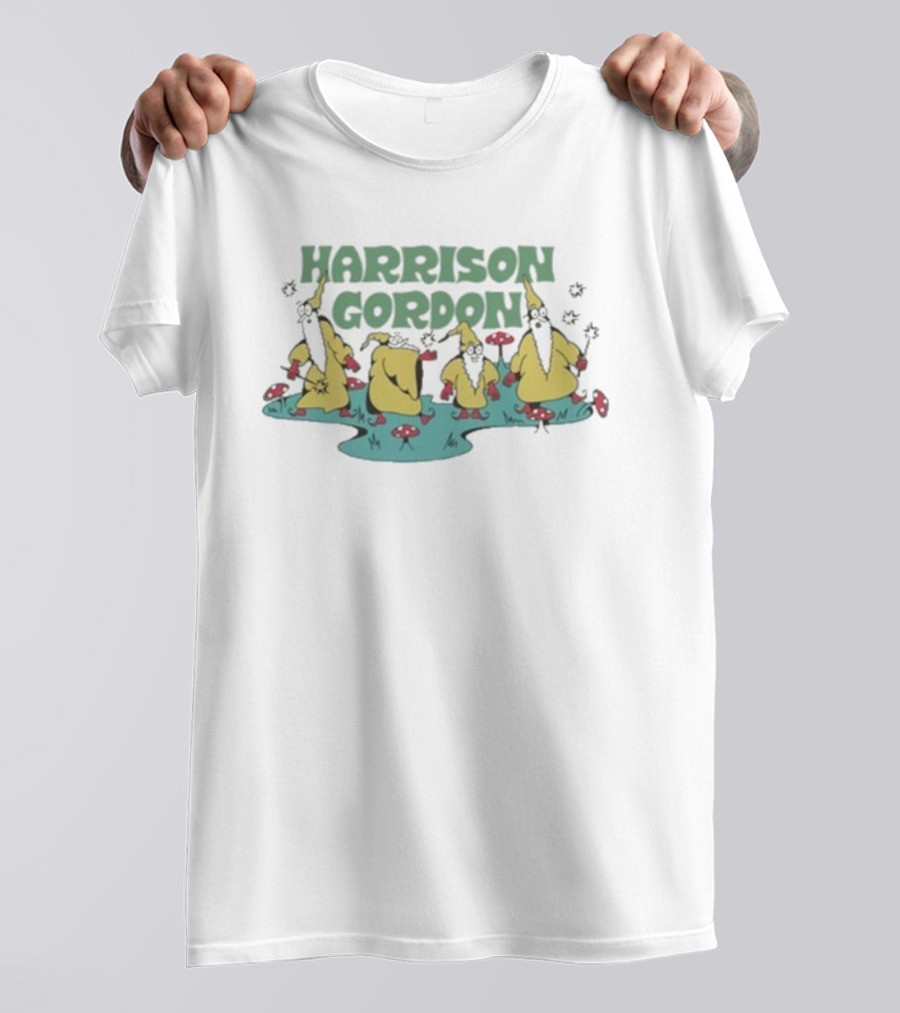 Harrison Gordon Wizard Figures With Star Wands And Mushrooms T-Shirt