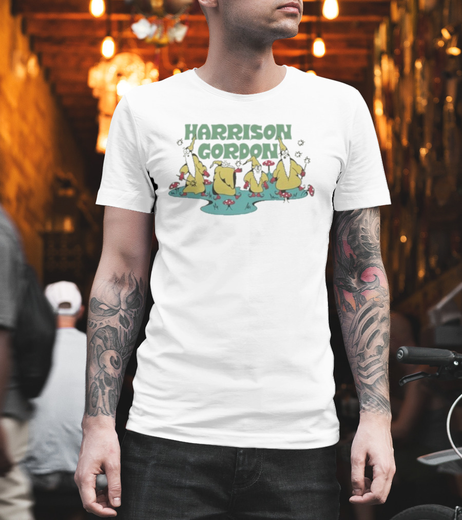 Harrison Gordon Wizard Figures With Star Wands And Mushrooms T-Shirt