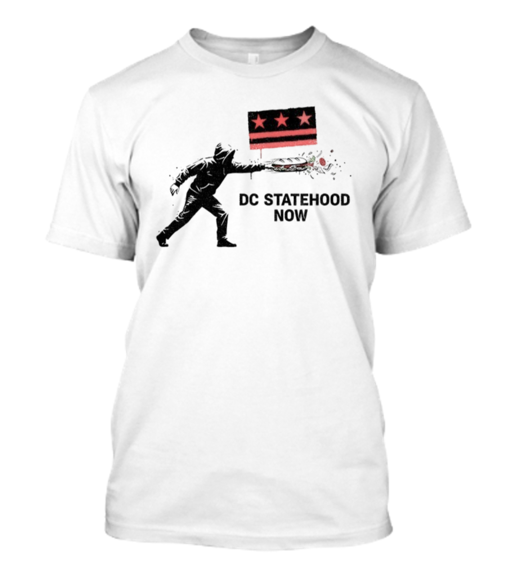 DC Statehood Now Red Stars And Stripes Protest T-Shirt