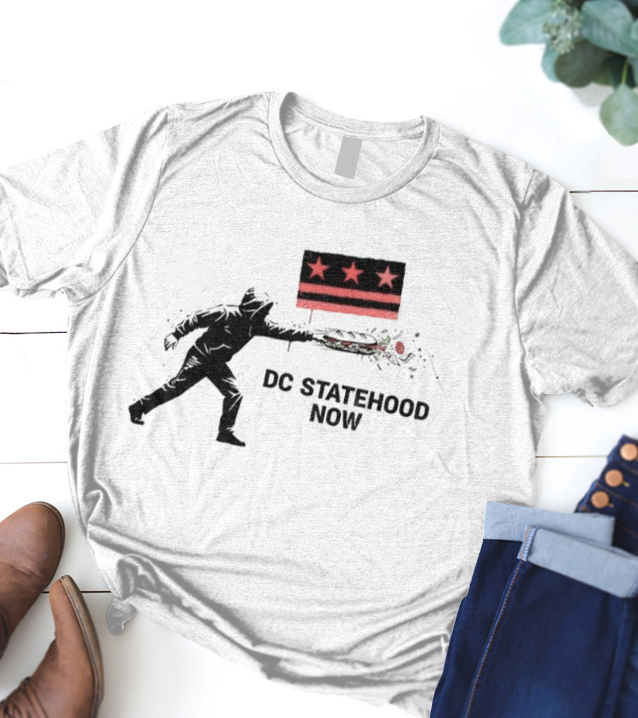 DC Statehood Now Red Stars And Stripes Protest T-Shirt