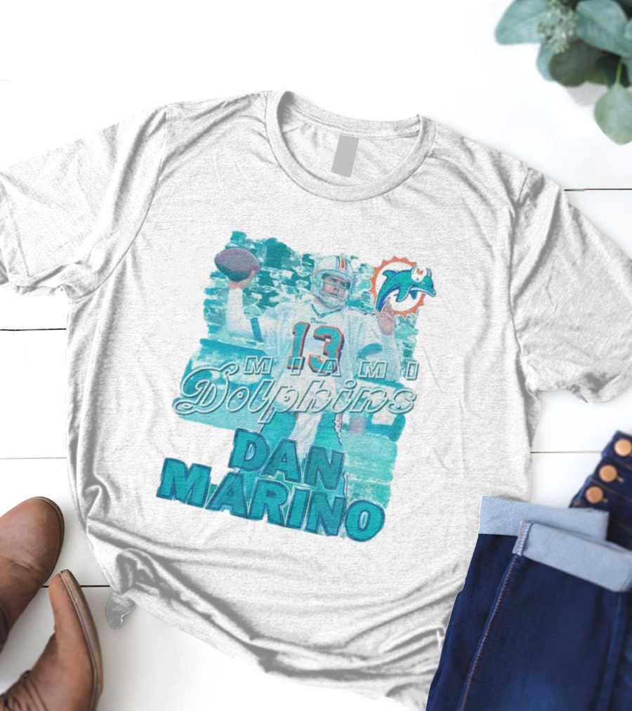 Dan Marino Miami Dolphins Football Number 13 MVP Retro T-Shirt