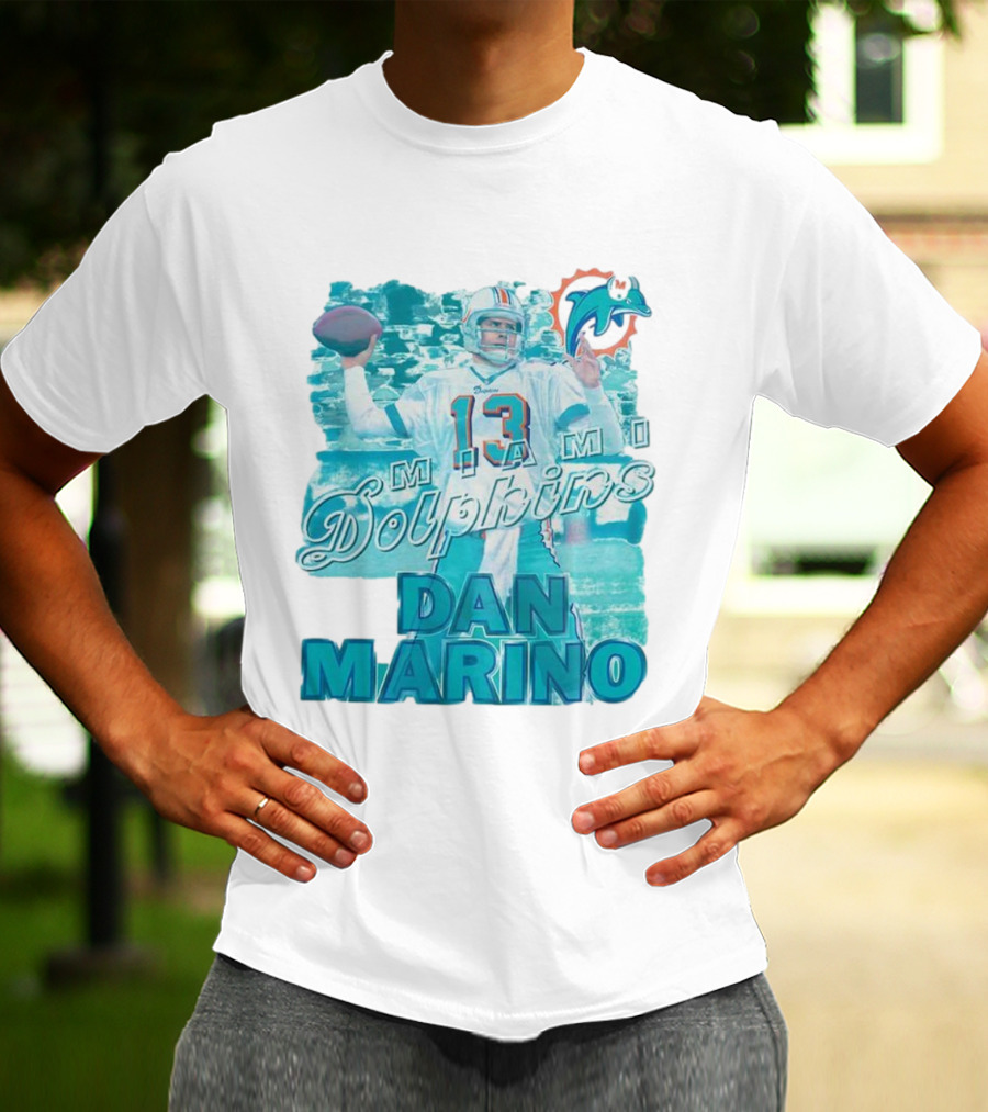 Dan Marino Miami Dolphins Football Number 13 MVP Retro T-Shirt