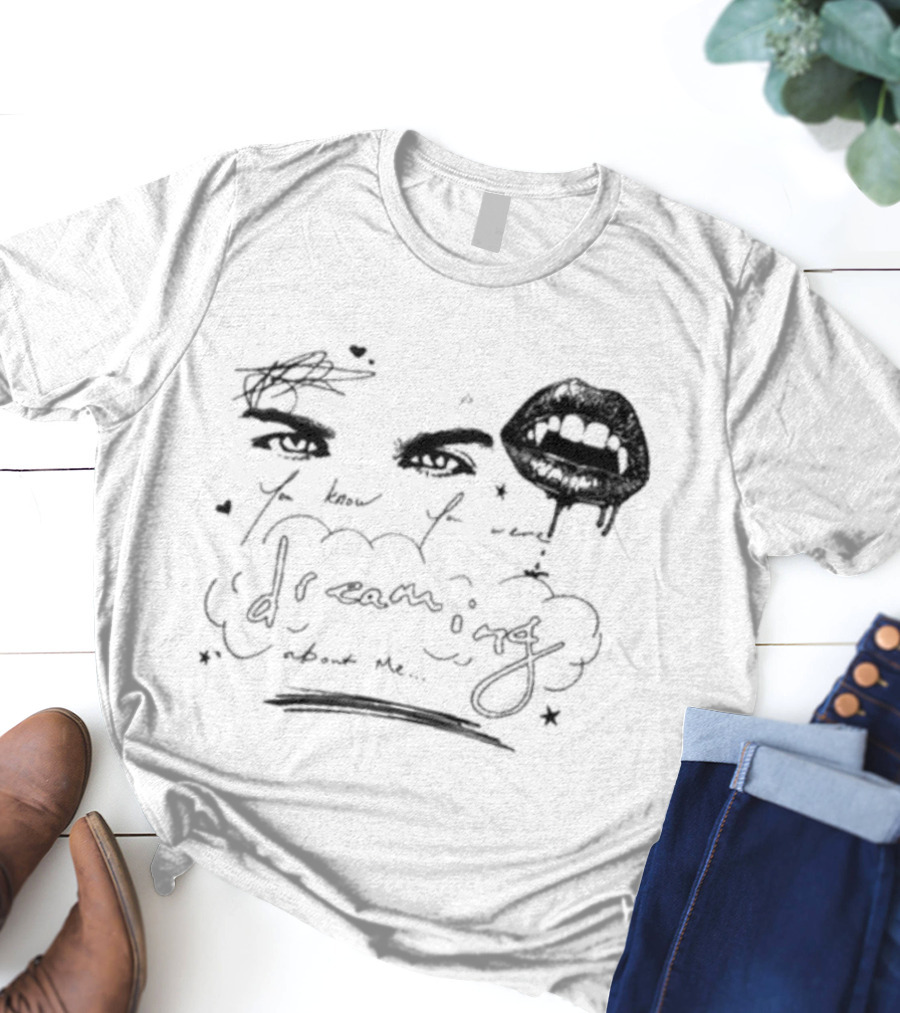 Ian Somerhalder Dreaming Romantic Eyes And Lips T-Shirt