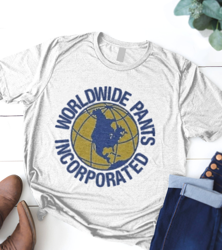 Worldwide Pants Incorporated Globe North America Map T-Shirt