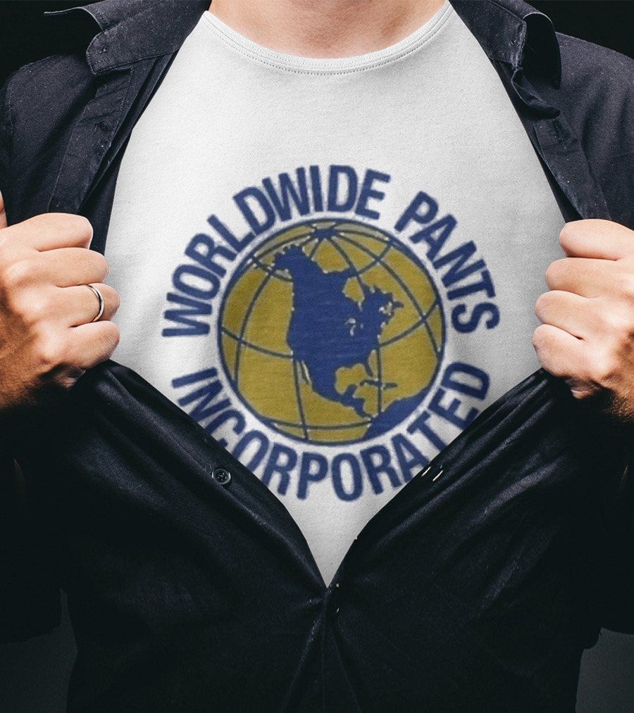 Worldwide Pants Incorporated Globe North America Map T-Shirt