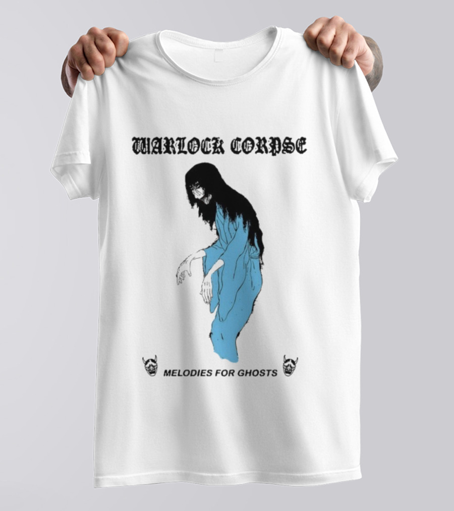 Warlock Corpse Melodies For Ghosts Eerie Blue Spirit Apparition T-Shirt