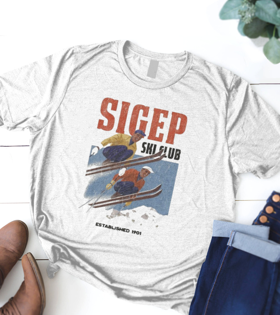 SIGEP Ski Club Est 1901 Sigma Phi Epsilon Retro Style T-Shirt