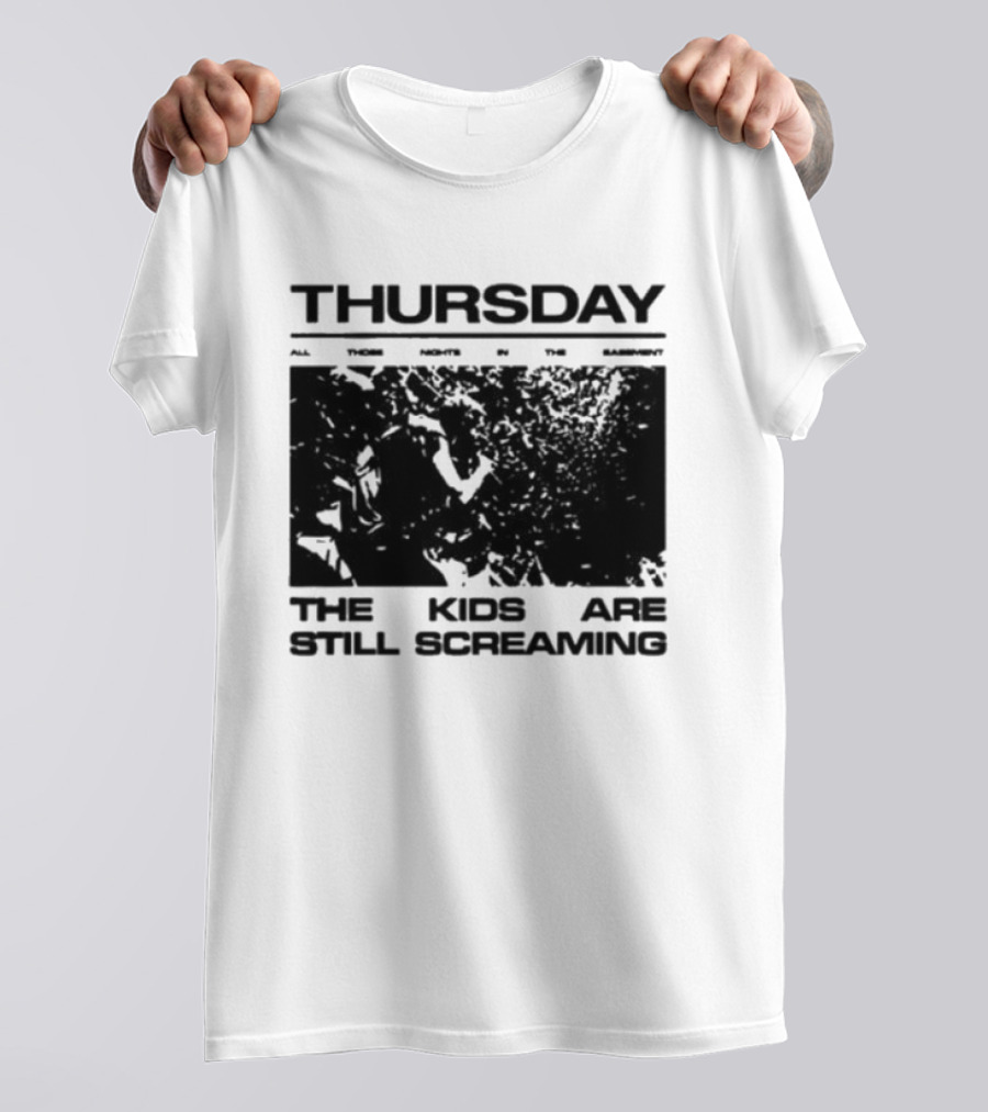 Thursday The Kids Are Still Screaming Grunge Style Vintage Comic Face T-Shirt