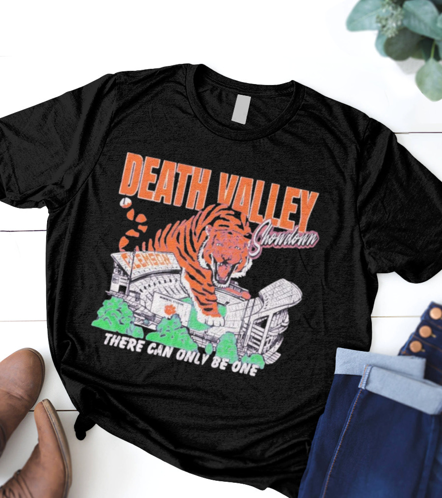 Clemson Tigers Death Valley Showdown There Can Only Be One Memorial Stadium T-Shirt