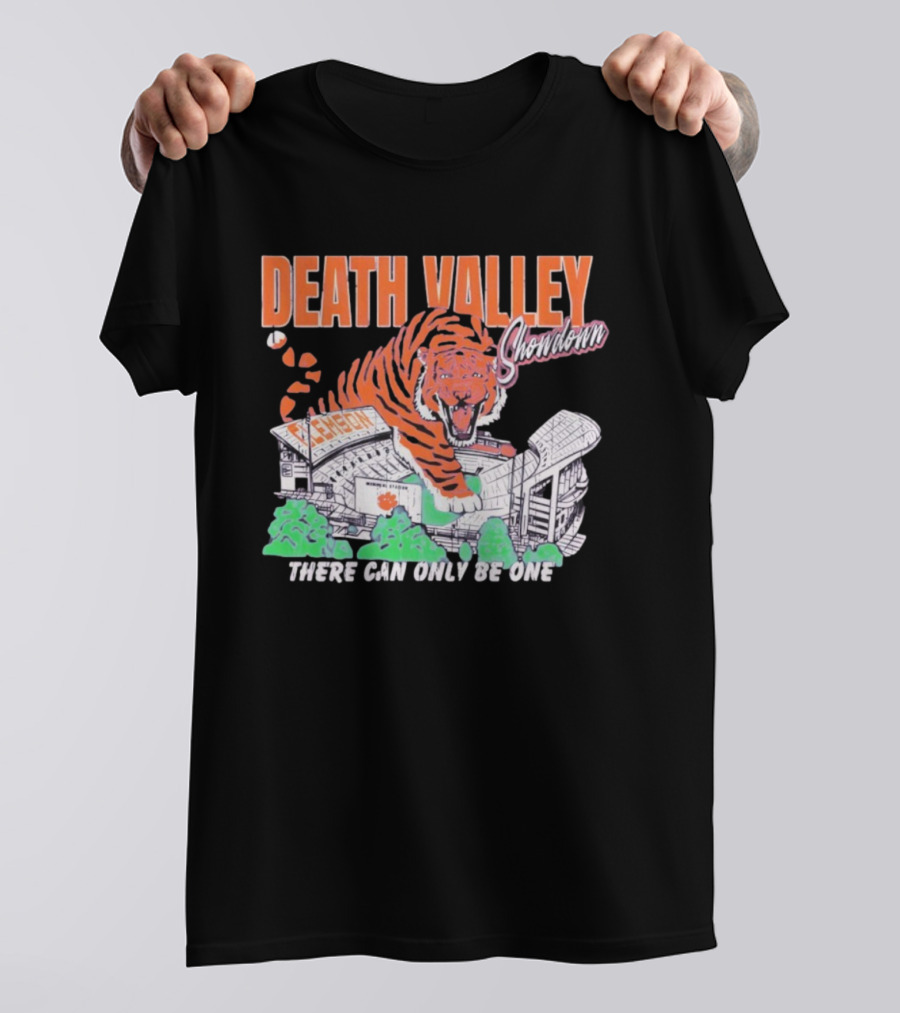 Clemson Tigers Death Valley Showdown There Can Only Be One Memorial Stadium T-Shirt