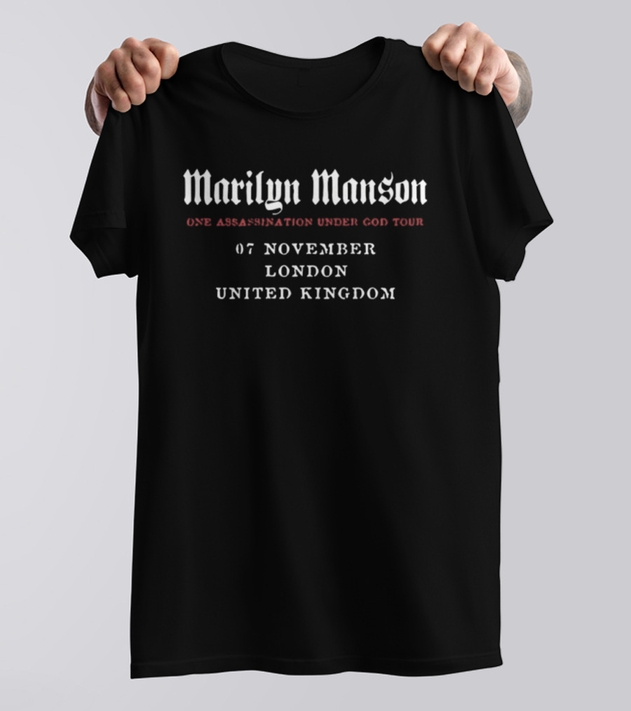 Marilyn Manson God Abomination World Tour London United Kingdom November 7 T-Shirt