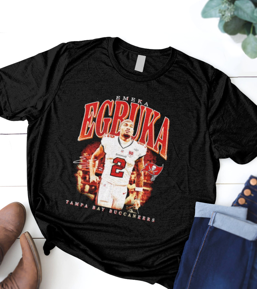 Emeka Egbuka Tampa Bay Buccaneers Egbuka 2 Football Player T-Shirt