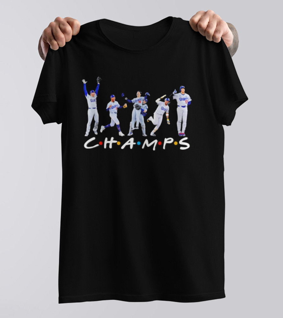 Los Angeles Dodgers Champs Players Celebration T-Shirt