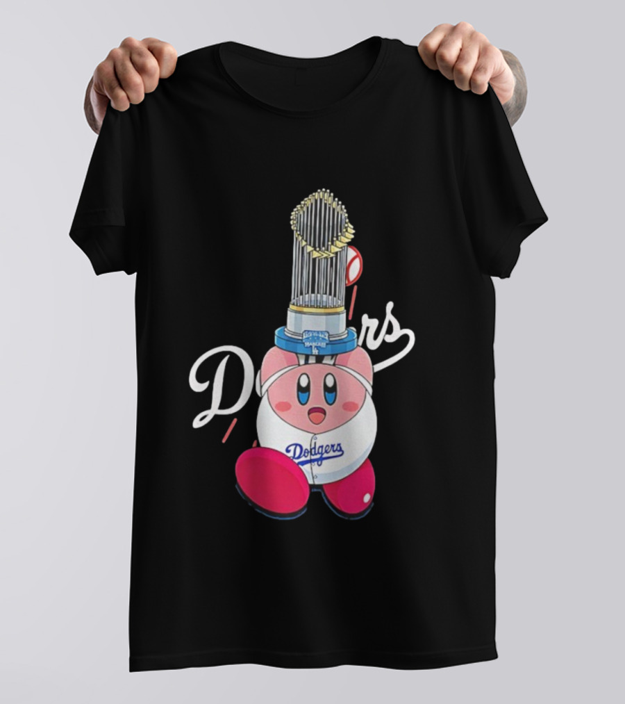 Kirby Dodgers Trophy World Series Champions MLB 2025 T-Shirt