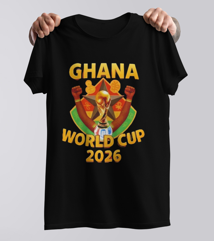 Ghana World Cup 2026 Soccer Trophy Celebration T-Shirt