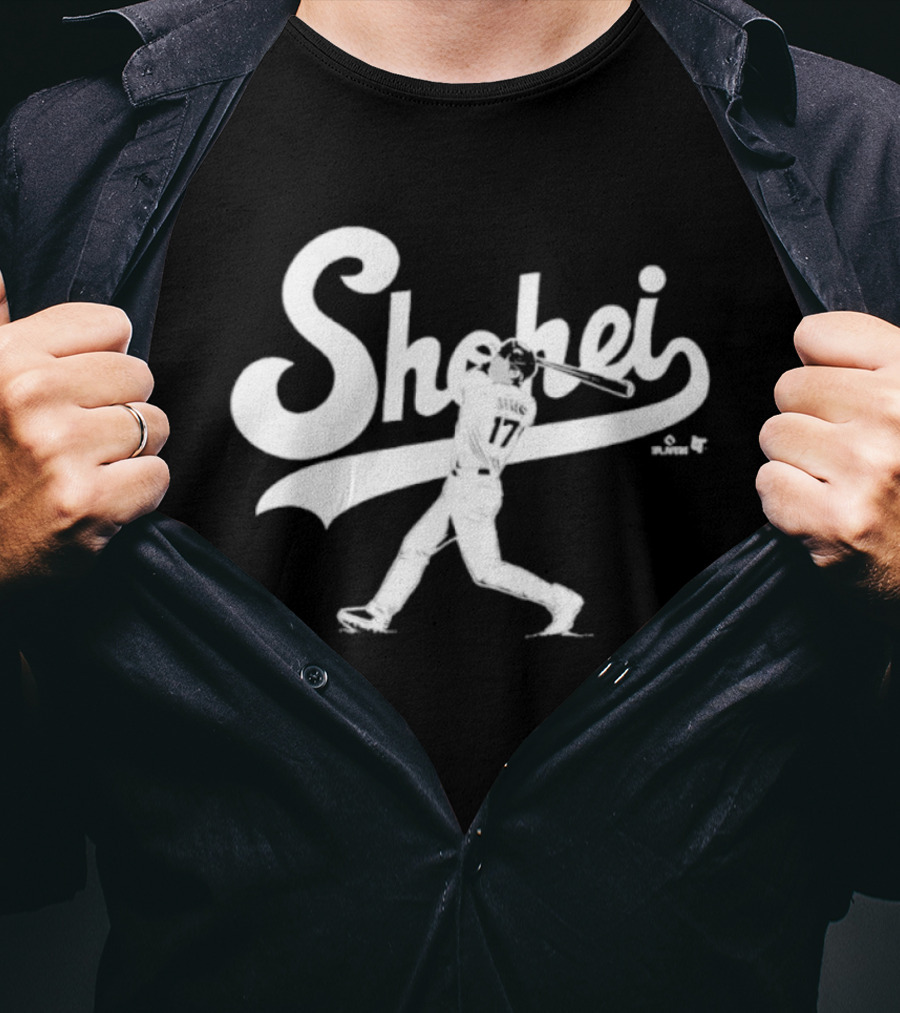 Shohei Ohtani Slugger Swing Baseball Player Action T-Shirt