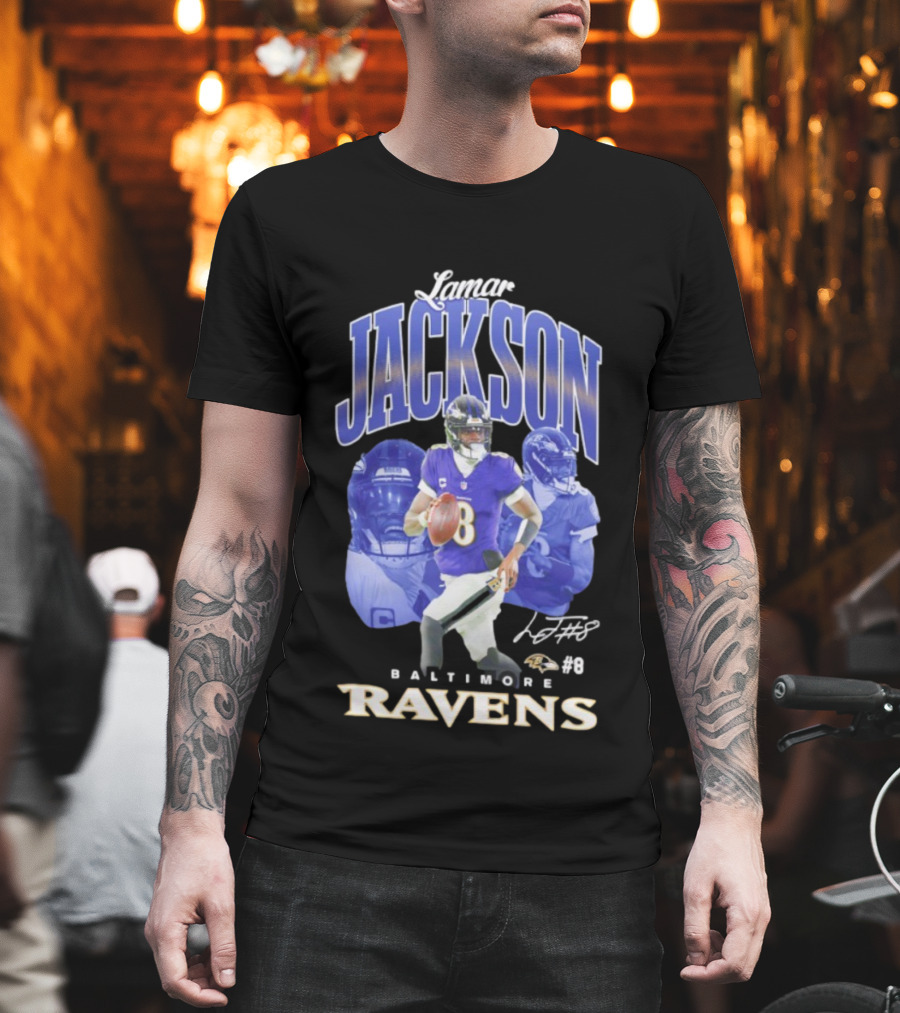 Lamar Jackson Baltimore Ravens #8 Outerstuff T-Shirt