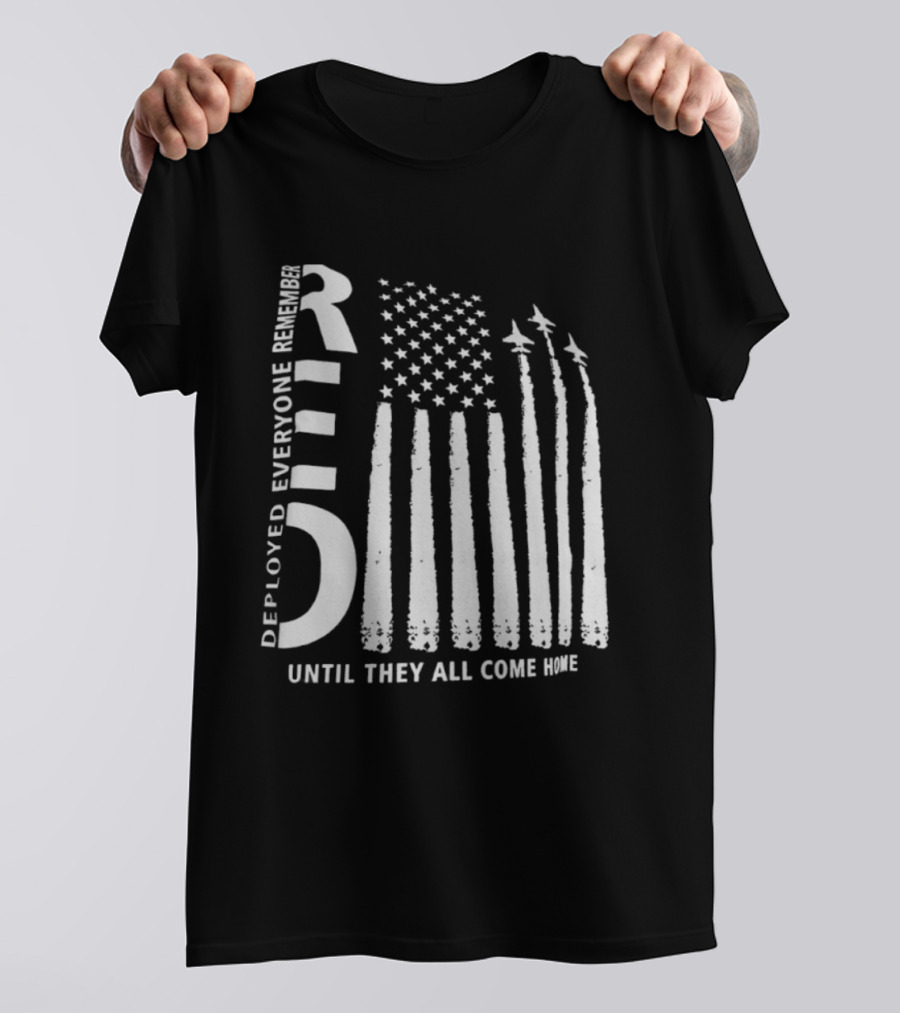 R.E.D. Friday Deployed Everyone Remember Until They All Come Home Flag Design With Jets T-Shirt