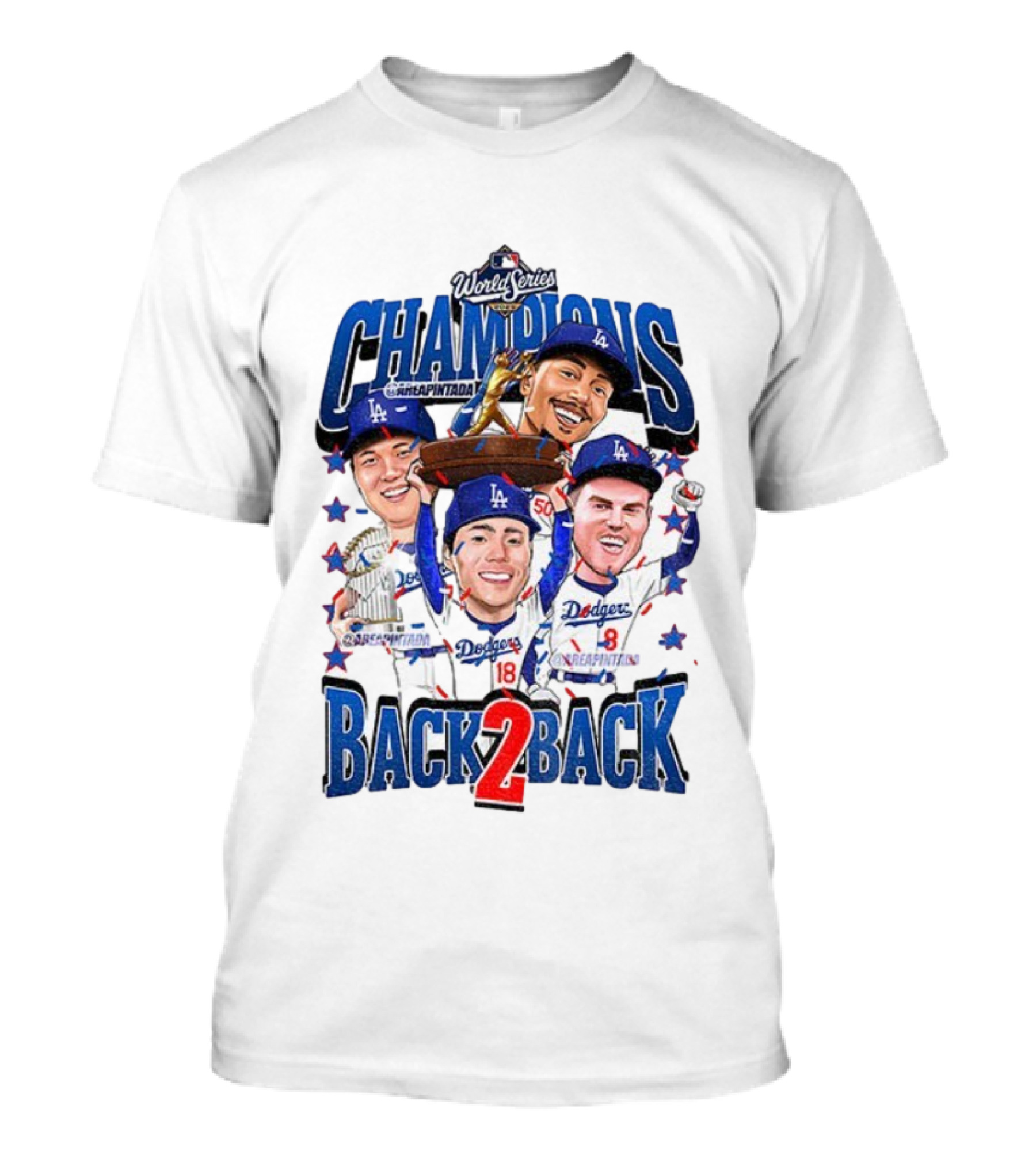 Los Angeles Dodgers World Series Champions Back 2 Back MLB Baseball 2025 T-Shirt