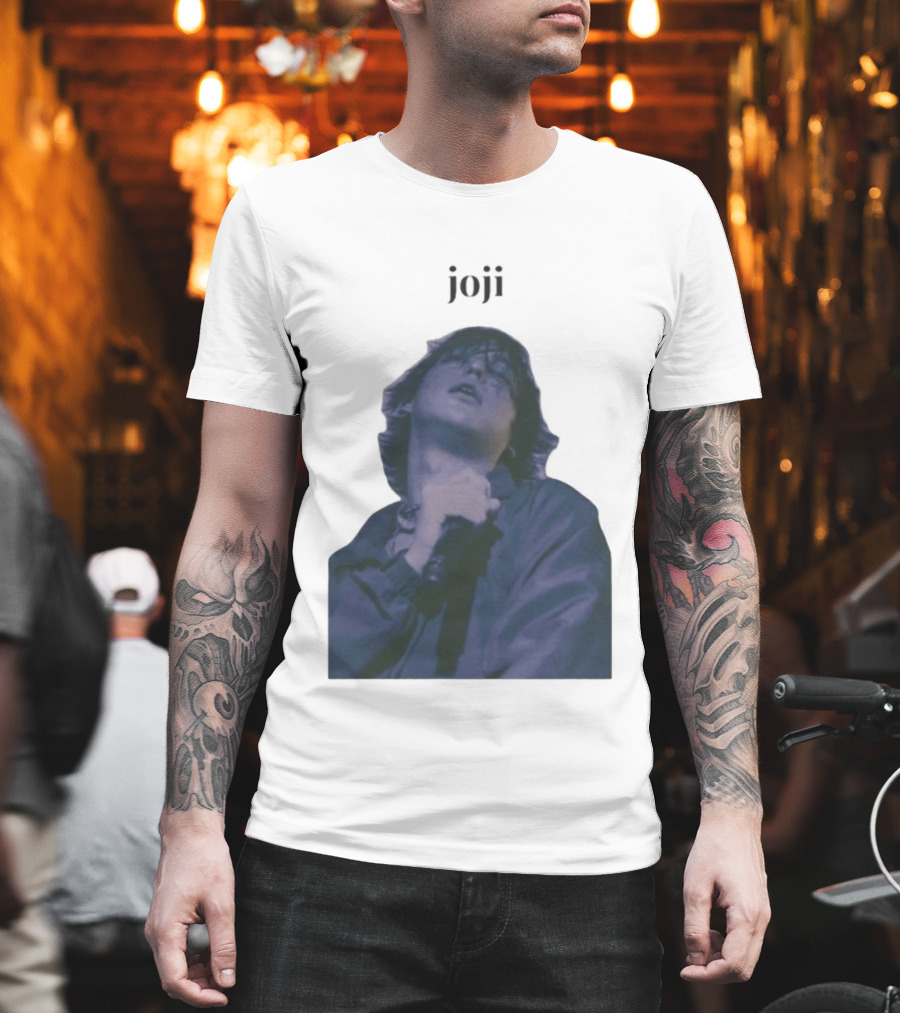 Joji Singer Mic Moment Blue Jacket Performance T-Shirt