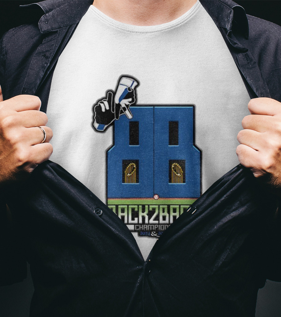 Back 2 Back Champions 2024 2025 MLB World Series Athlete Dodgers T-Shirt