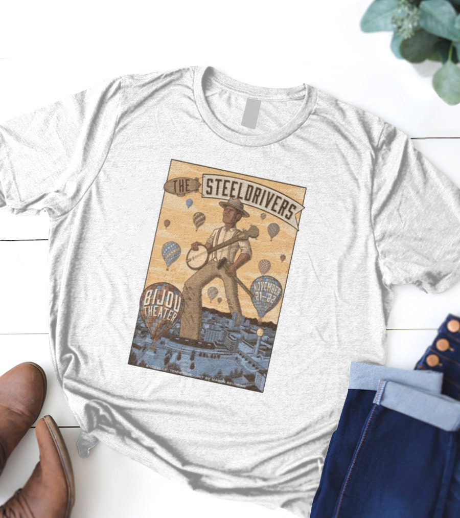 The SteelDrivers Bijou Theater Knoxville November 21-22 2025 Concert T-Shirt
