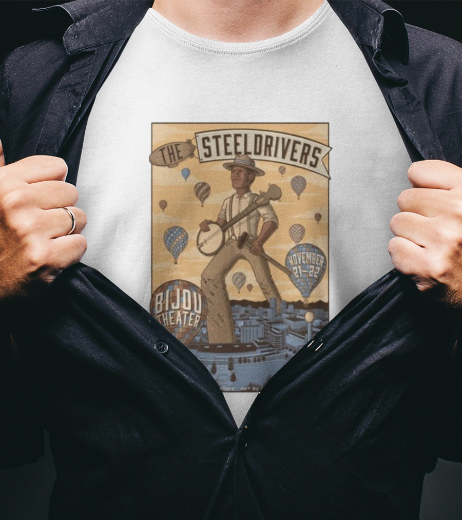 The SteelDrivers Bijou Theater Knoxville November 21-22 2025 Concert T-Shirt