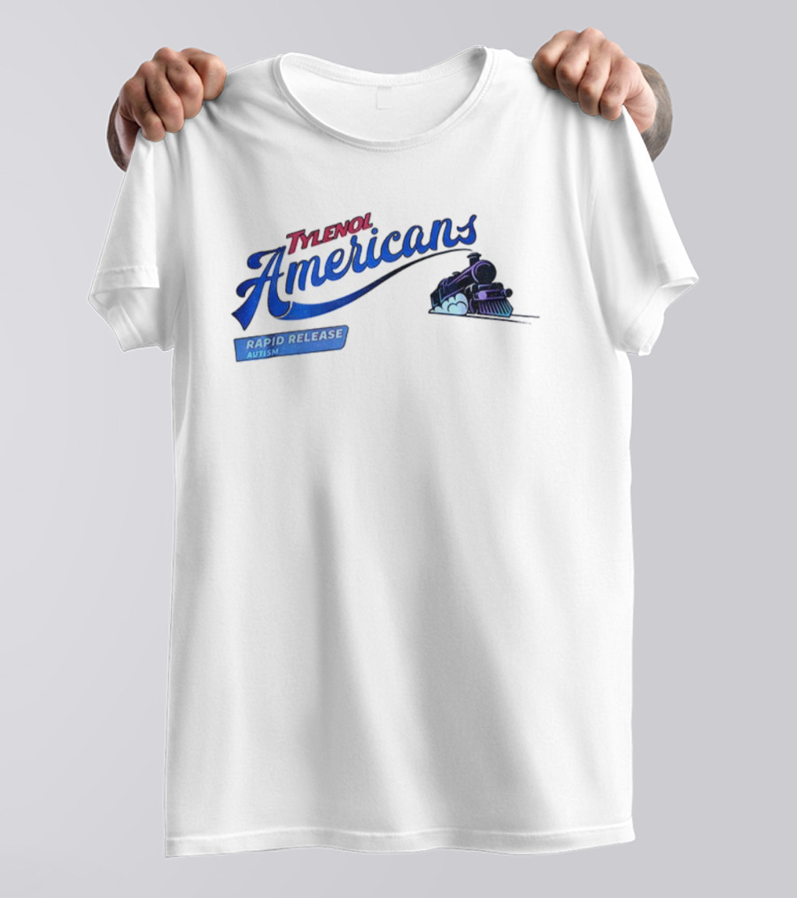 Tylenol Americans Rapid Release Autism Train T-Shirt