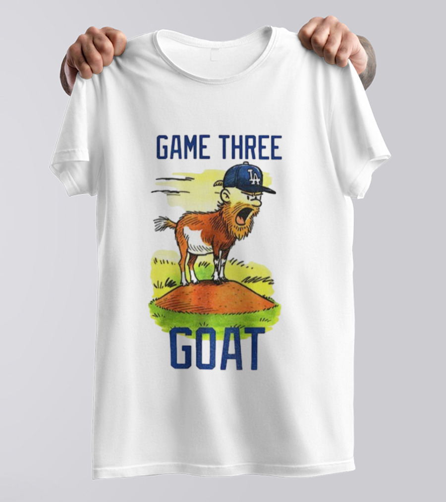 Game Three Goat Los Angeles Dodgers MLB Baseball World Series 2025 T-Shirt