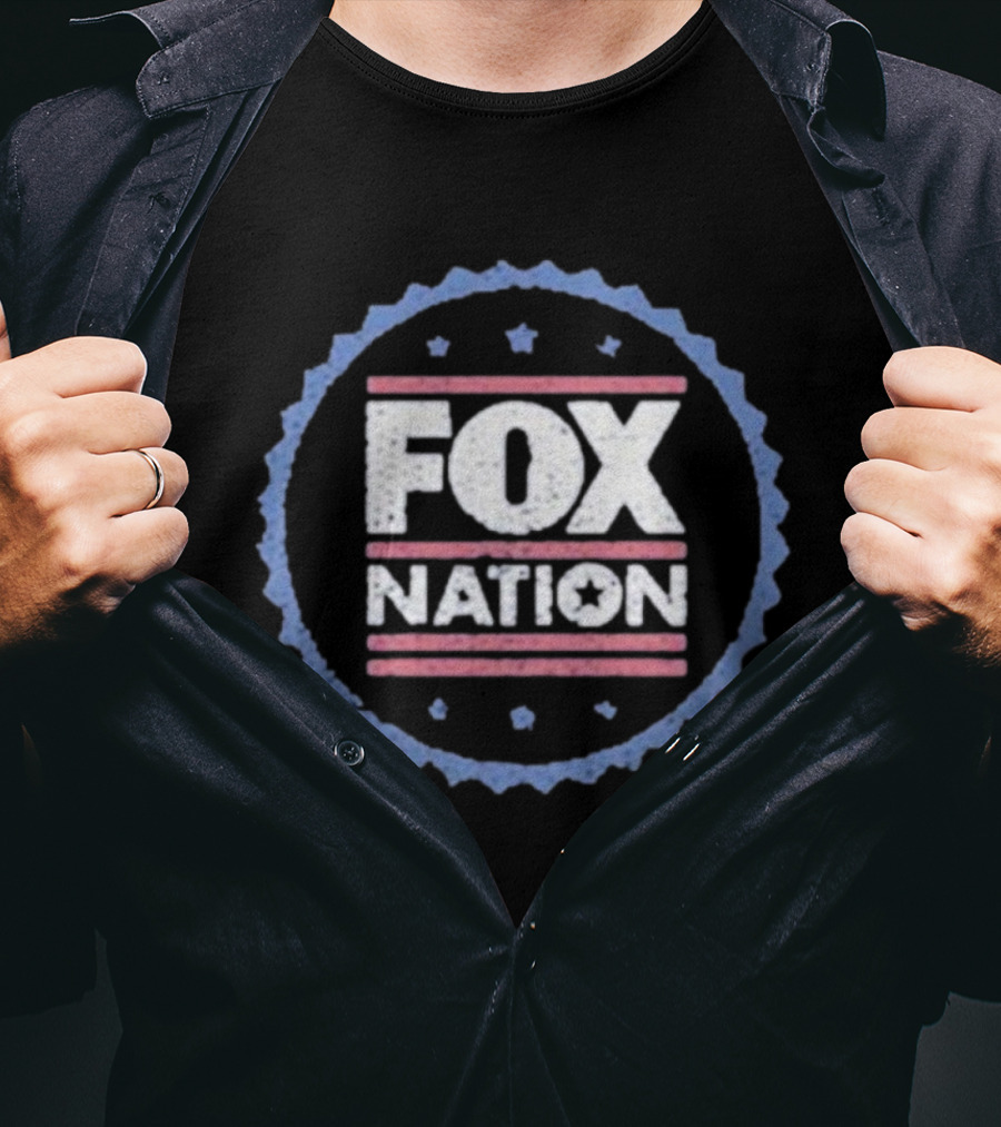 FOX Nation Badge Stars And Stripes Emblem T-Shirt