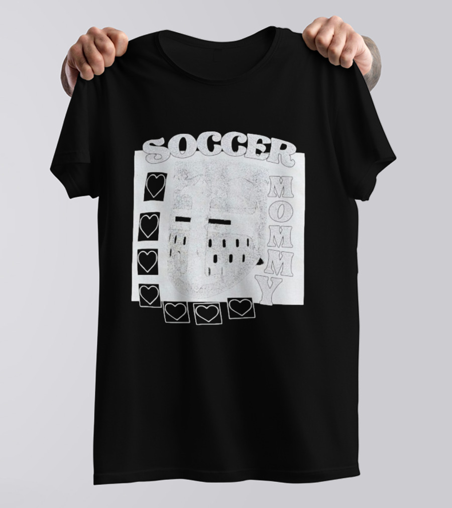 Soccer Mommy Shield Hearts And Helmet T-Shirt