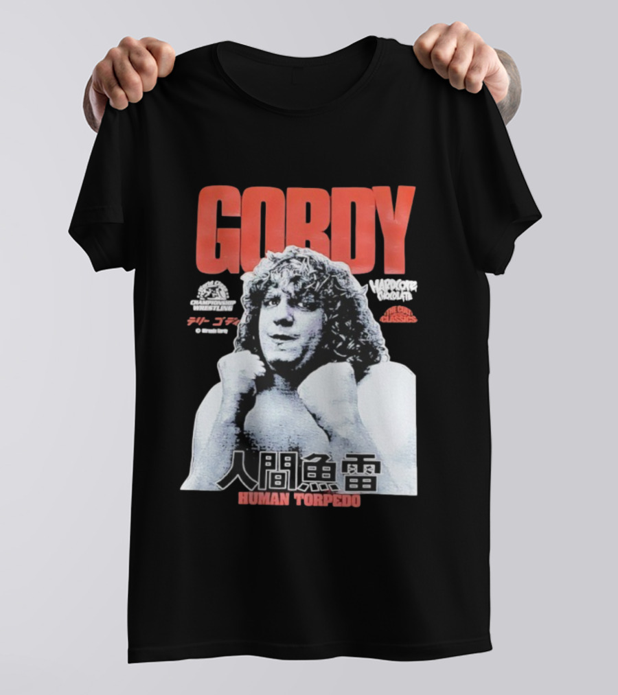 Gordy Human Torpedo Terry Championship Wrestling Hardcore Legend T-Shirt