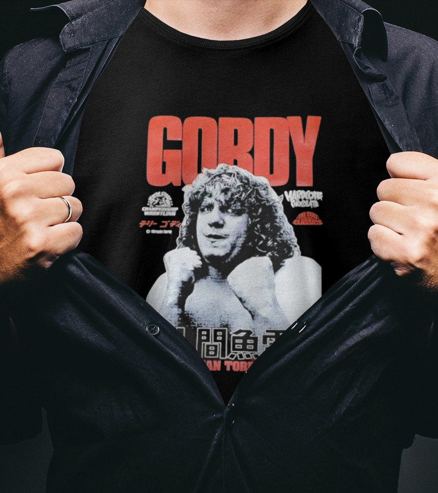 Gordy Human Torpedo Terry Championship Wrestling Hardcore Legend T-Shirt