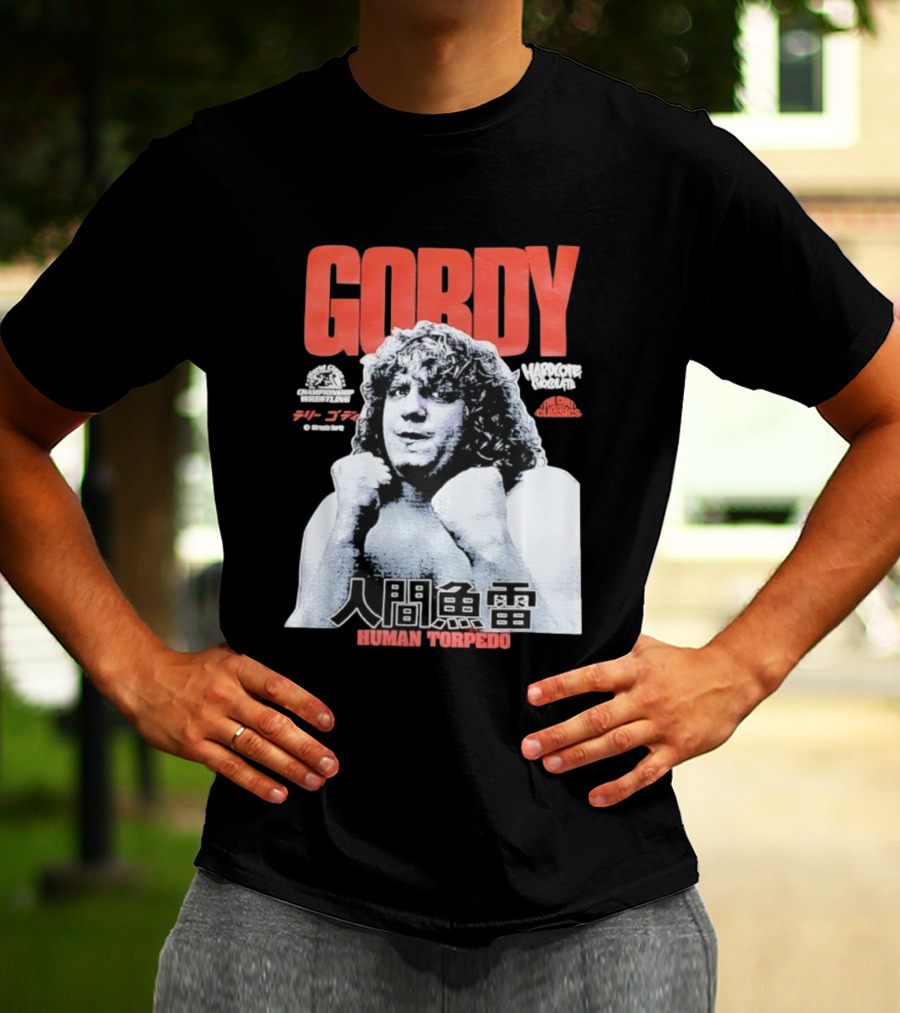 Gordy Human Torpedo Terry Championship Wrestling Hardcore Legend T-Shirt
