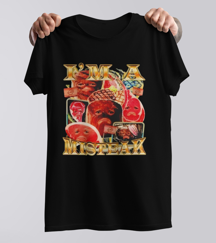 I'M A MISTEAK Meat Faces With Seasoning Flags T-Shirt