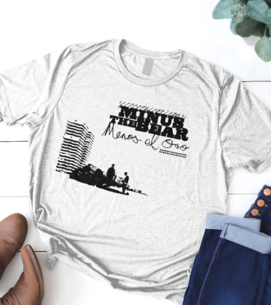 Minus The Bear Menos El Oso Skyline Urban Scene T-Shirt