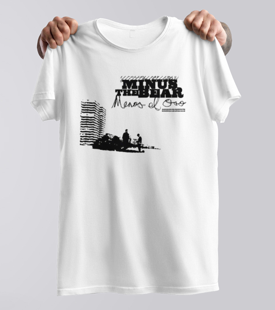Minus The Bear Menos El Oso Skyline Urban Scene T-Shirt