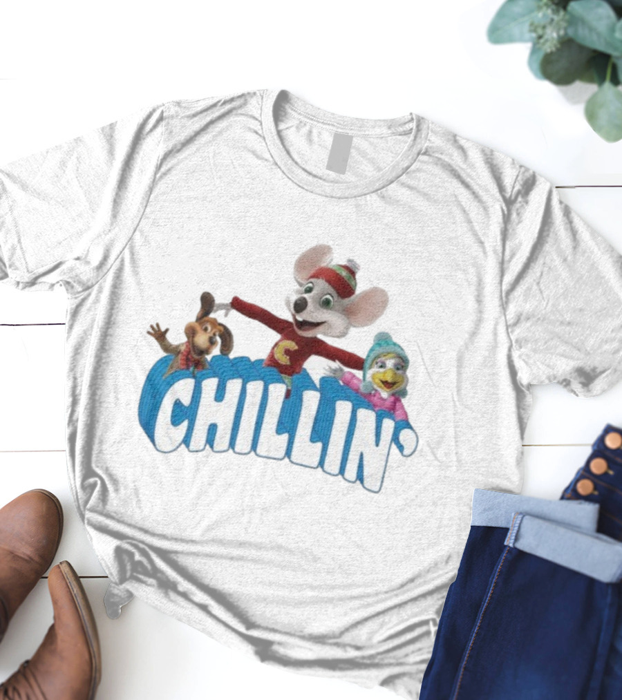 Chuck E Cheese Chillin’ Winter Fun Characters T-Shirt