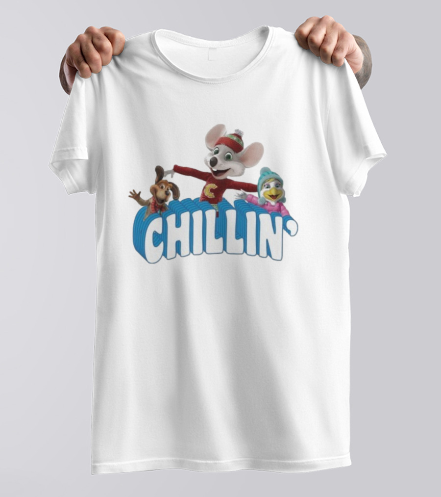 Chuck E Cheese Chillin’ Winter Fun Characters T-Shirt