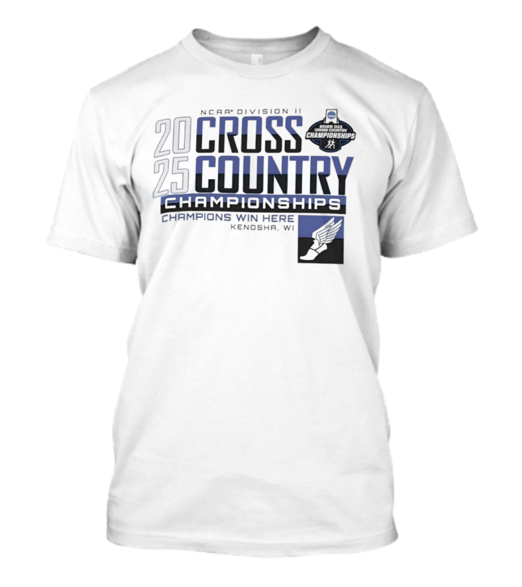 NCAA Division II Cross Country Championships 2025 Kenosha WI Champions Win Here T-Shirt