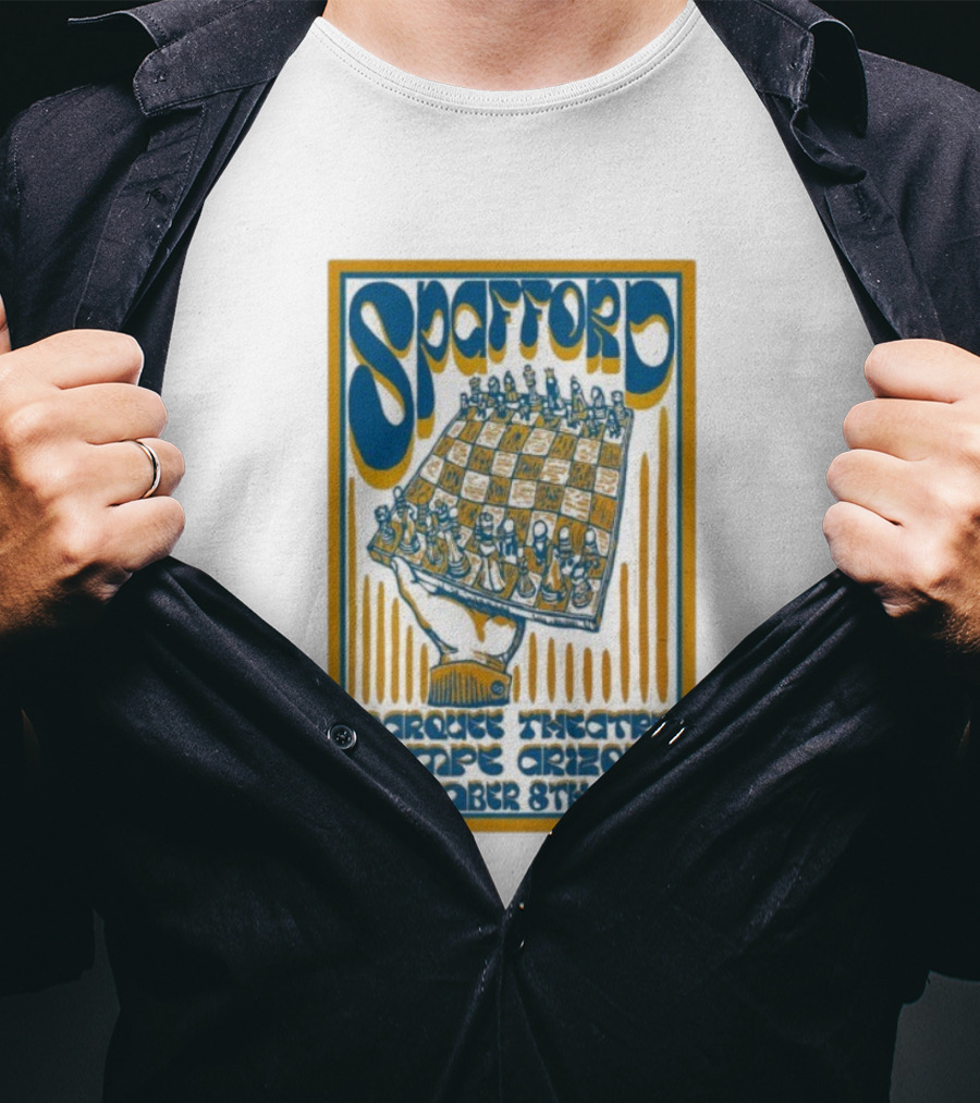 Spafford Marquee Theatre Tempe Arizona November 8th 2025 Chessboard Art T-Shirt