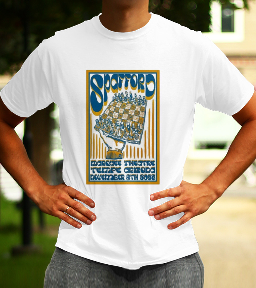 Spafford Marquee Theatre Tempe Arizona November 8th 2025 Chessboard Art T-Shirt