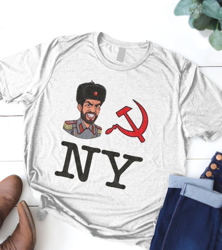 NY Communist Party Zohran Mamdani Imagery With Hammer And Sickle T-Shirt
