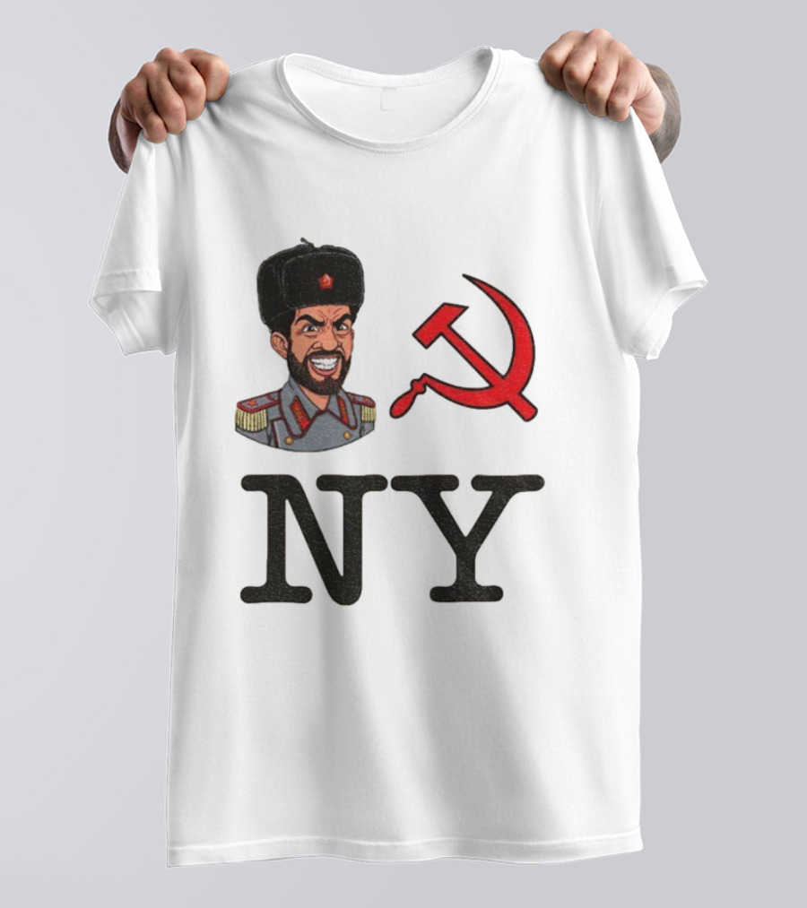 NY Communist Party Zohran Mamdani Imagery With Hammer And Sickle T-Shirt