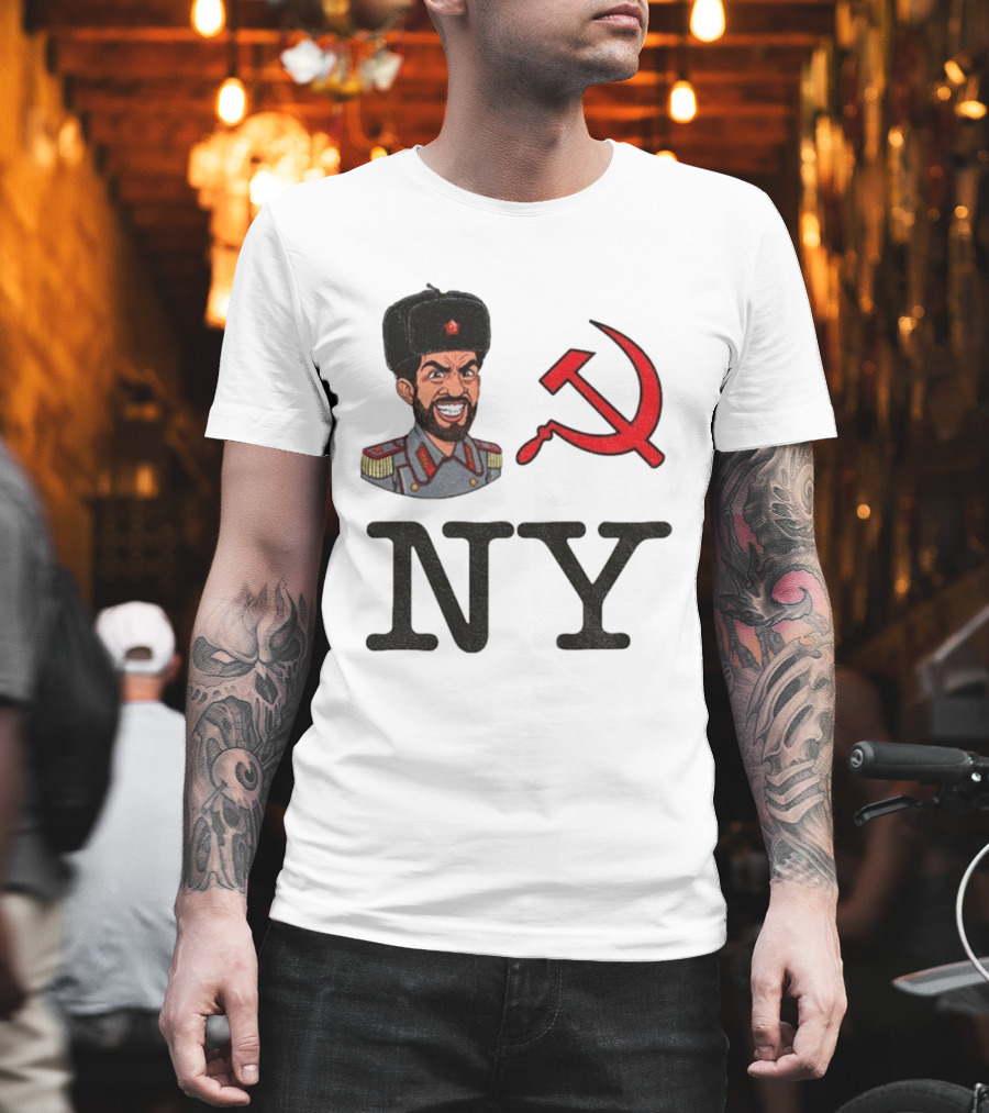 NY Communist Party Zohran Mamdani Imagery With Hammer And Sickle T-Shirt