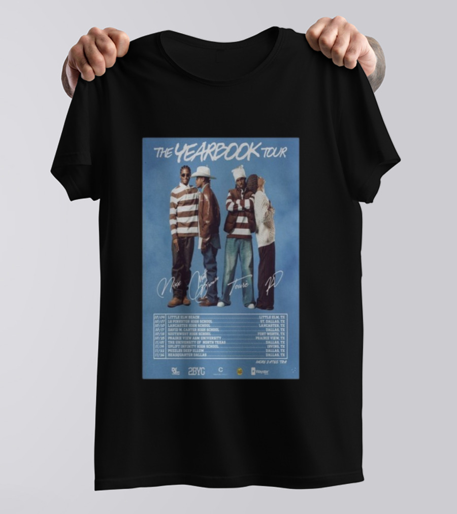 The Yearbook Tour 2025 2BYG Little Elm Dallas Texas High Schools T-Shirt