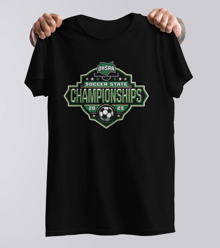 2025 OHSAA Soccer State Championships Ohio Soccer Ball Icon T-Shirt