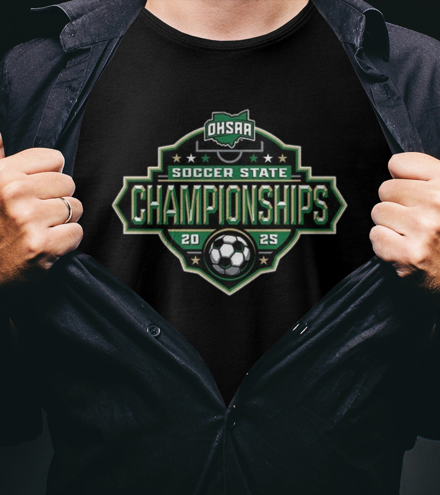 2025 OHSAA Soccer State Championships Ohio Soccer Ball Icon T-Shirt